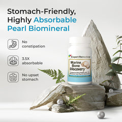 Pouring Expert Remedies Marine Calcium bottle emphasizes daily supplementation