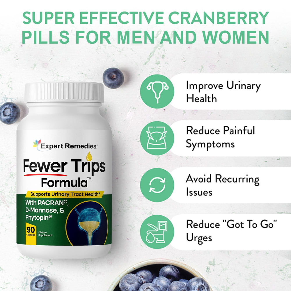 Expert Remedies Fewer Trips Formula vitamin C zinc bottle label