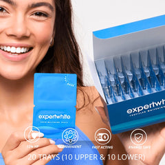 ExpertWhite Max Glow Trays mint flavor leaves breath fresh after whitening.