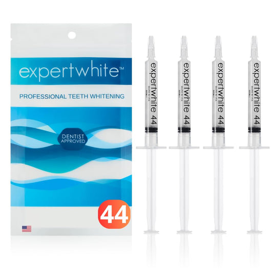 Expertwhite Ultra+ 44% gel syringes for tray whitening, high-strength at-home option.