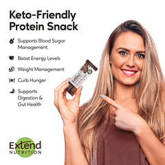 Extend Bar cross-section reveals texture and fiber-rich interior.
