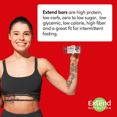 Keto-friendly badge on Extend Bar signals low-carb compatibility