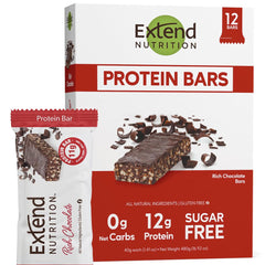 Extend Bar packaging for a sugar-free, high-protein on-the-go snack
