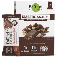 Extend Bar sugar-free protein bar packaged for convenient diabetic-friendly snacking.