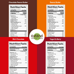 Extend Bar sugar-free protein bars ingredients closeup highlighting clean, natural ingredients.