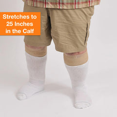 Extra Wide Medical mid calf crew socks care instructions image