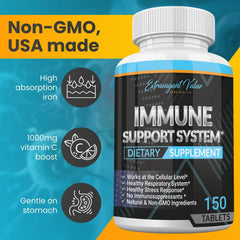 Vitamin C 1000mg label close-up on Extravagant Value product.