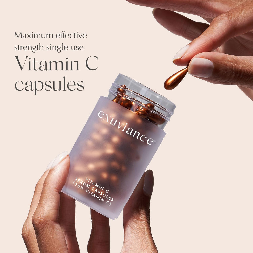 EXUVIANCE Aminofil illustration showing collagen support for firmer skin.