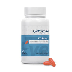 EyePromise EZ Tears softgels bottle for daily eye comfort and occasional dryness relief.