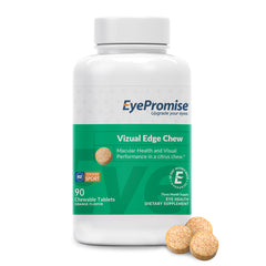 EyePromise Vizual Edge bottle front for macular support and daily use.