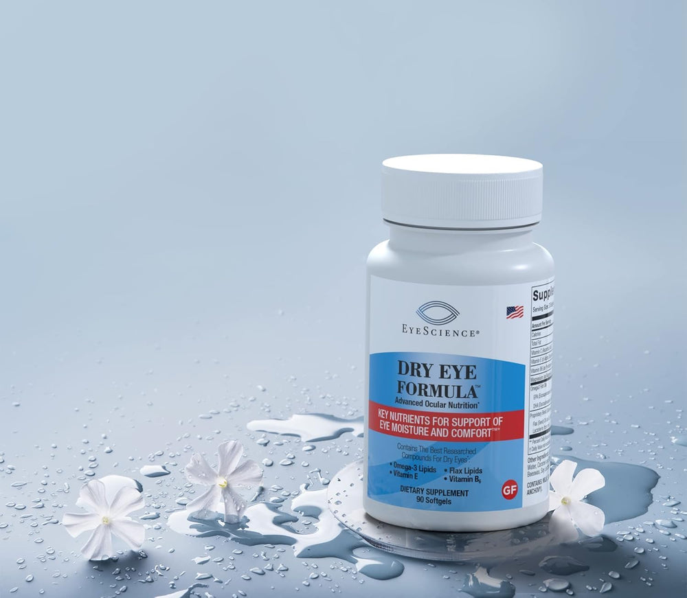 EyeScience Dry Eye Formula two-pack display for extended daily eye support