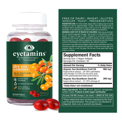 eyetamins Himalayan Sea Buckthorn oil visual highlights antioxidant-rich formula