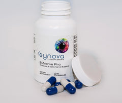 Eynova EyNerve Pro use-in-hands demonstrates convenient easy-to-swallow capsules.