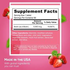 EZ Melts Biotin dissolving tablet on tongue for quick, water-free daily nutrition