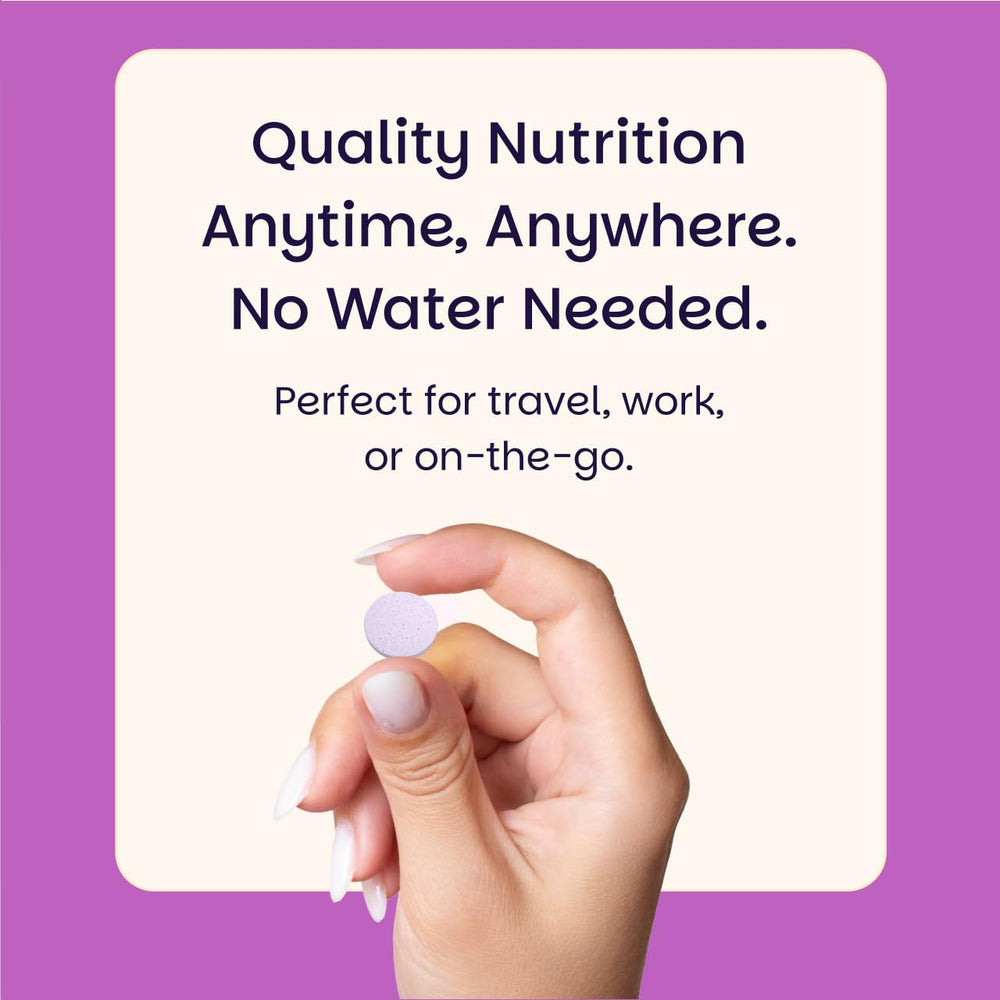 Sublingual format of EZ Melts Hair Health Complete dissolves without water