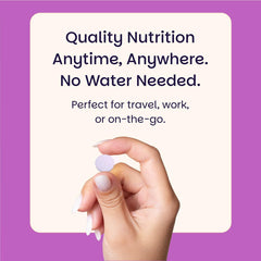Sublingual format of EZ Melts Hair Health Complete dissolves without water