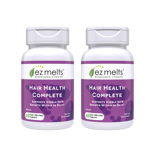 EZ Melts Hair Health Complete tablets dissolving for convenient use