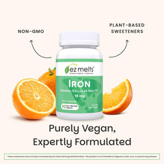 EZ Melts Iron daily energy scene set in a morning routine