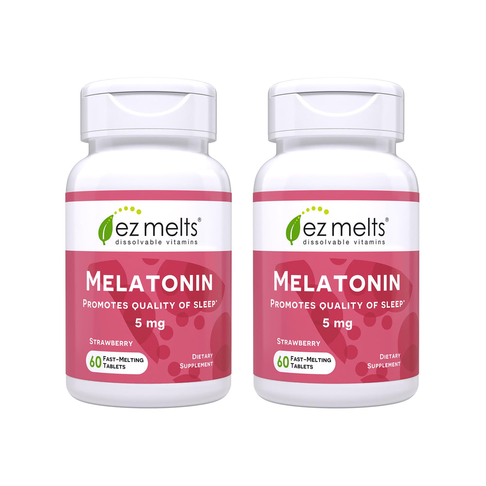 EZ Melts Melatonin dissolving tablet close-up for quick sleep support