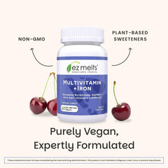 EZ Melts Multivitamin methylated B vitamins visual highlight