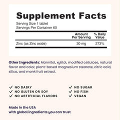 EZ Melts Zinc dissolving tablet on tongue without water for quick intake