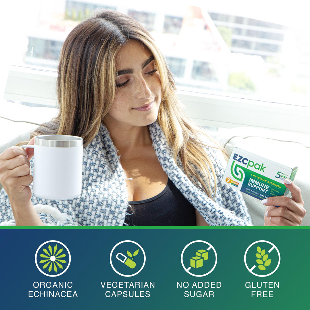 EZC Pak high-dosing formula suggesting strong immune support.