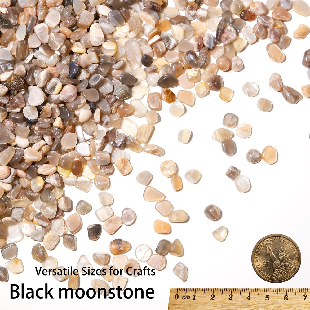 EZhandcraft Black Moonstone aquarium decor stones add natural color to tanks.