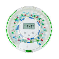 EZILIFE automatic pill dispenser front view for streamlined home medication management