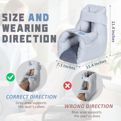 EZSLINGGLIDE heel protector showing adjustable straps for secure, customized fit