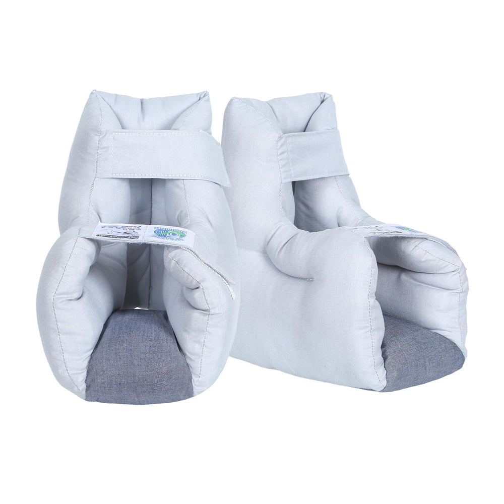 EZSLINGGLIDE heel protector gray with open heel design for easy inspection and monitoring