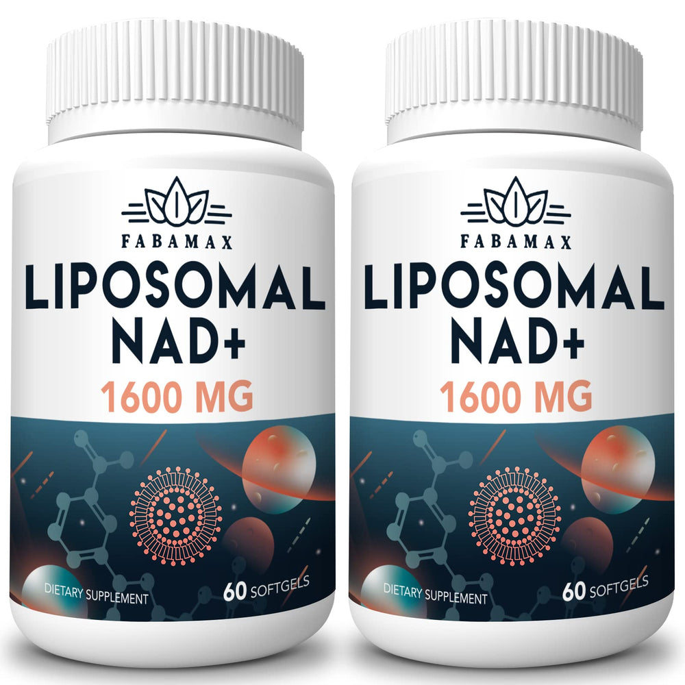 Fabamax liposomal NAD+ bottle for easy daily energy support.