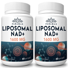 Fabamax liposomal NAD+ bottle for easy daily energy support.