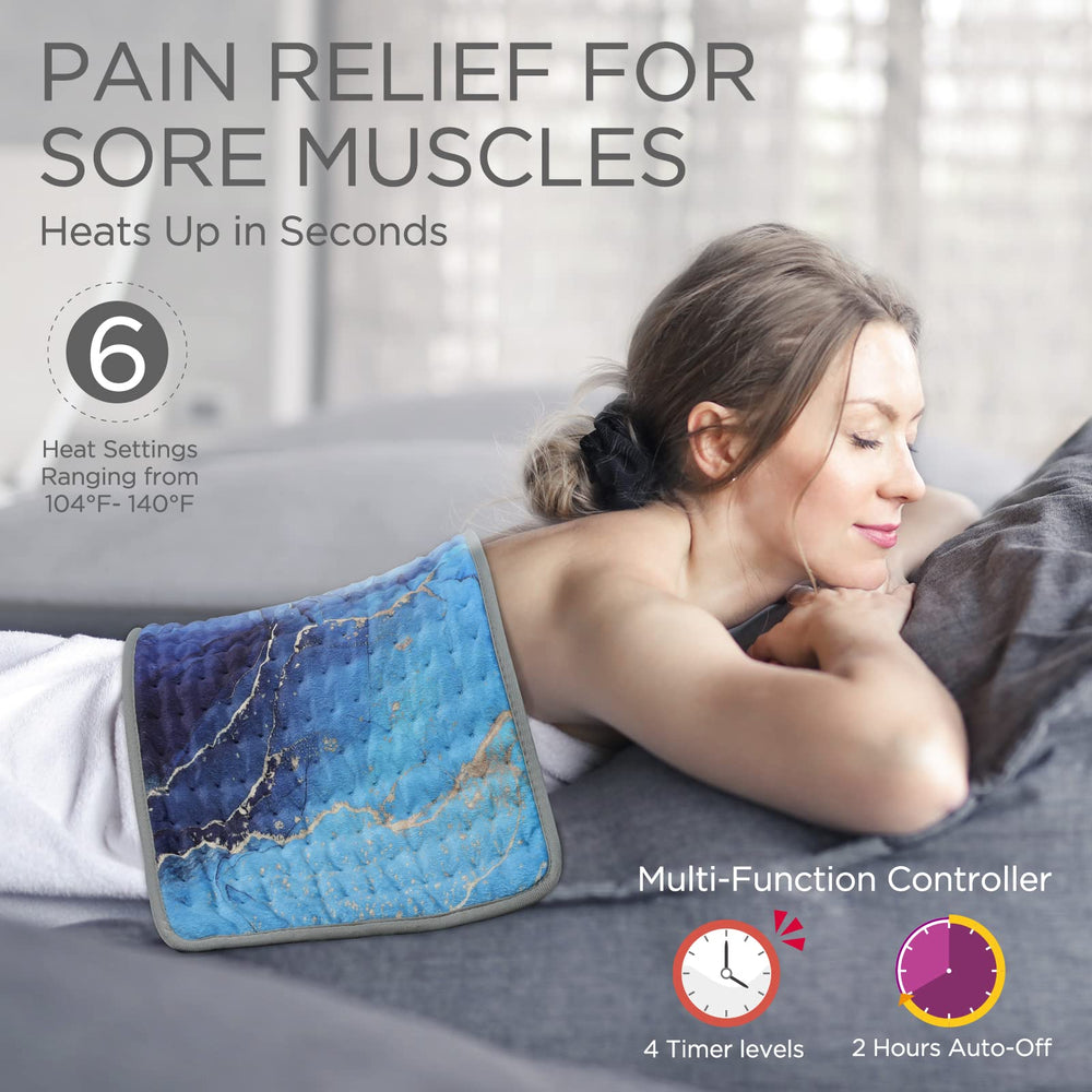 Fabludo Ocean heating pad dry heat application for muscle comfort.