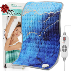 Fabludo Ocean heating pad machine-washable fabric for easy care.