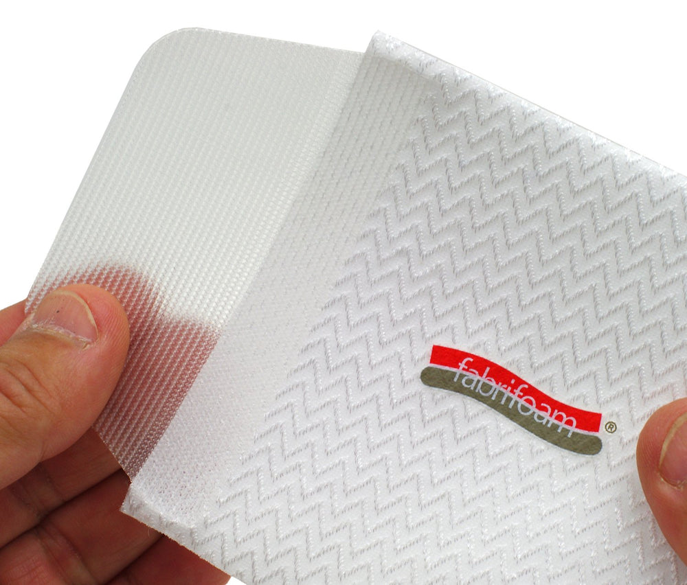 Fabrifoam SuperWrap hook and loop fasteners keep positioning precise during activity.