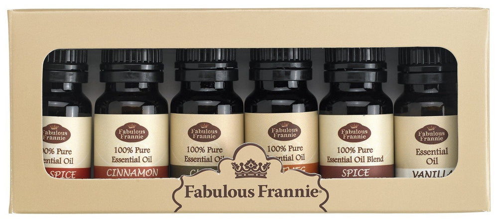 Fabulous Frannie Allspice essential oil bottle for cozy autumn aroma and layering.