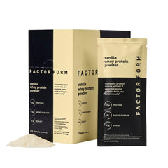 FACTOR FORM Whey Protein Powder vanilla packet for convenient on-the-go protein.