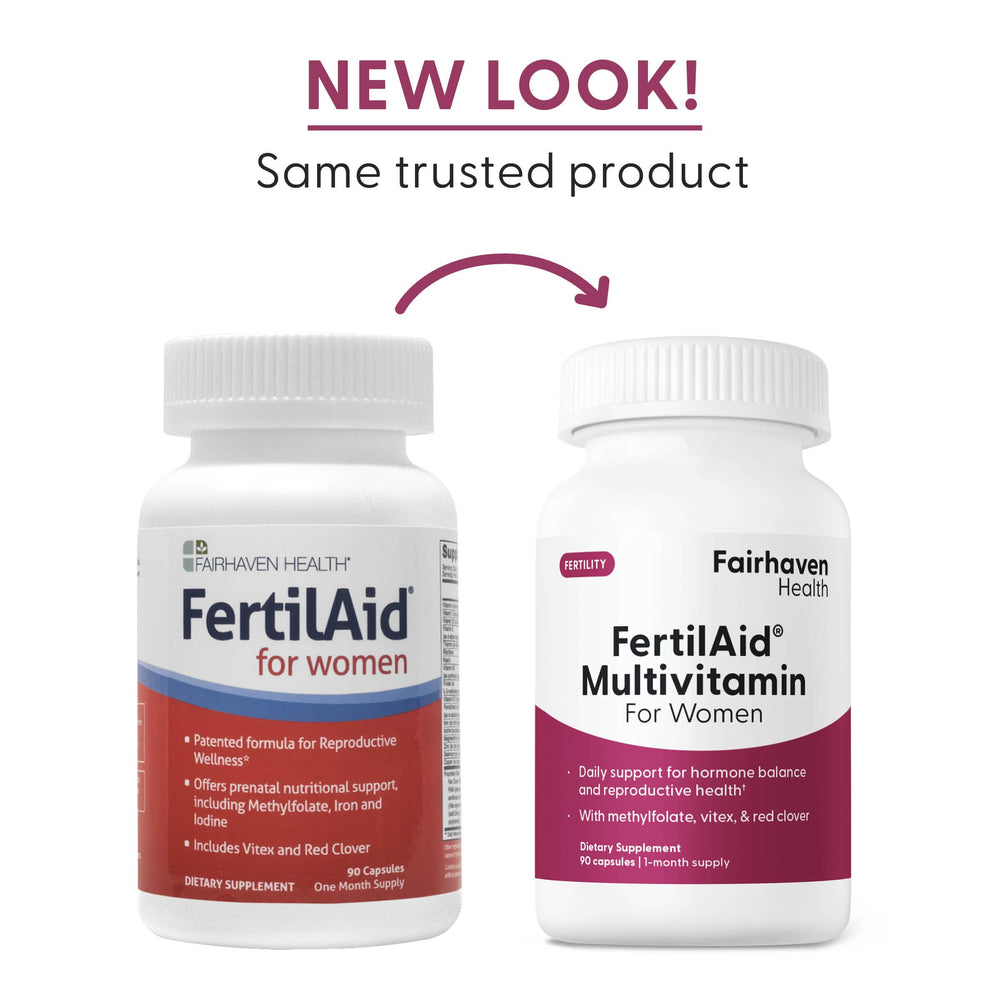 FertilAid for Women on a nightstand, ready for daily intake.