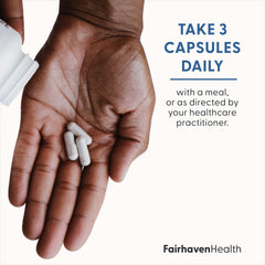 Fairhaven Health Fertilaid Men ingredient panel highlights zinc and folate.