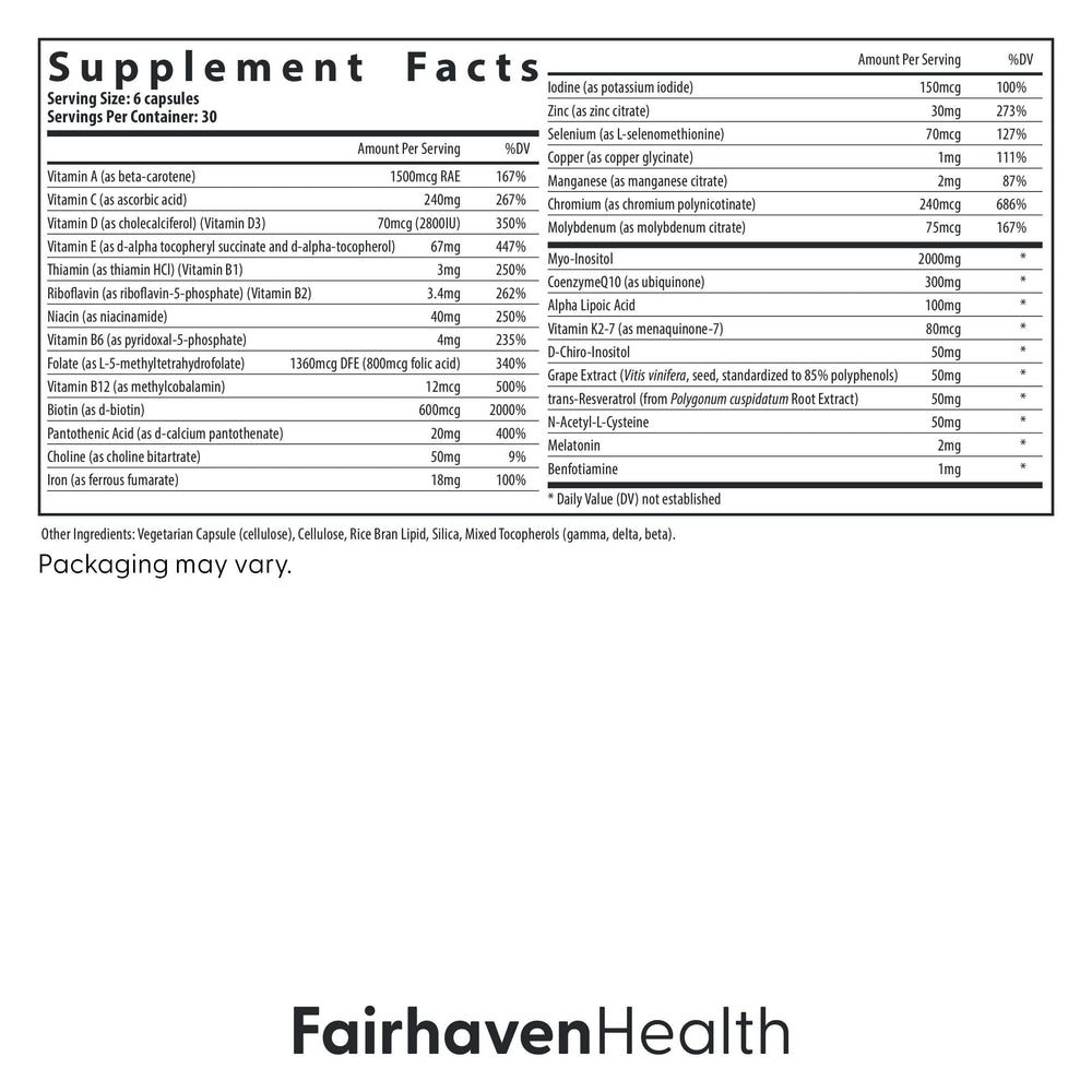Fairhaven Health FH Pro Women capsules close-up emphasize nourishing nutrients.