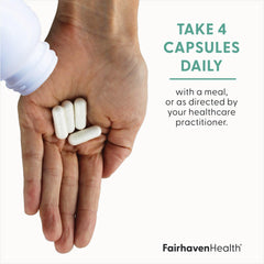 Fairhaven Health vegan formula packaging emphasizes clean ingredients and allergen-free profile.
