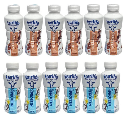 Fairlife Nutrition Plan vanilla bottle shot for high-protein, on‑the‑go nutrition.