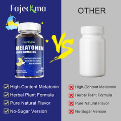 Fajeckma melatonin gummies GMP facility badge signals purity and quality.
