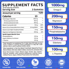 Fajeckma Omega-3 Teens packaging label highlighting vitamin D3 and elderberry