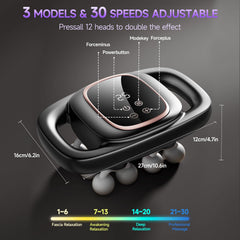 Fakosre massage gun shows 3 modes and 30 intensity levels for customization