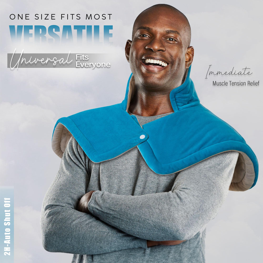fanatato fabric closeup reveals plush, durable material and weighted fill for stable heat.