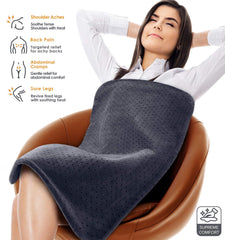 Fanatato heating pad with auto off safety feature engaged