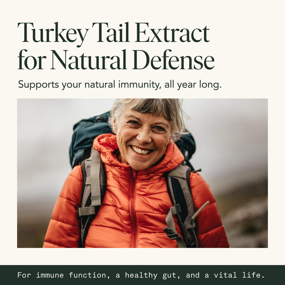 Fantastic Fungi Turkey Tail label shows USDA Organic certification for quality.