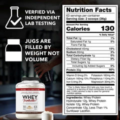 Ingredients list for Fantastic Nutrition 3-in-1 unflavored whey