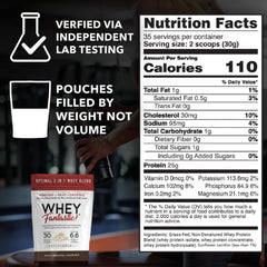 Fantastic Nutrition 3-in-1 Whey scoop for easy post-workout portions
